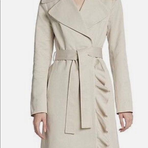 NWOT- Trench coat by Tahari, metallic chestnut colour, size XS. Brand new - Picture 2 of 9
